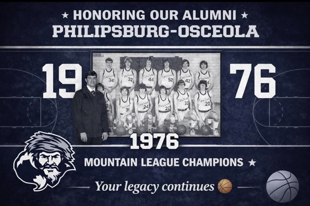 Honoring our alumni — Philipsburg-Osceola 1976 Mountain League Champions